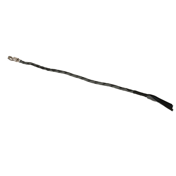 Milwaukee Leather 36'' Genuine Leather Whip - Black and Grey Get Back Whip for Handlebar - Biker Whip - MP7900