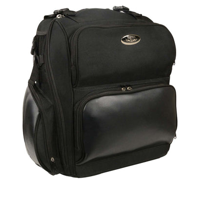 Milwaukee Leather MP8112 Black Large Textile Luggage Sissy Bar Bag