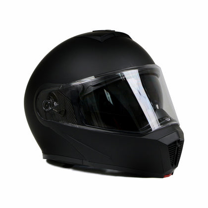 Milwaukee Helmets MPH9812DOT Flat Black 'Menace' Advanced Motorcycle Modular Helmet for Men and Women Biker with Drop Down Visor