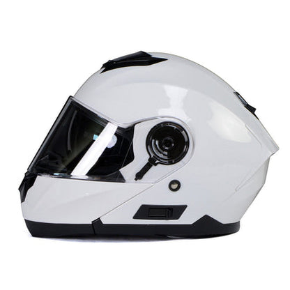 Milwaukee Helmets MPH9816DOT 'Breeze' White Advanced Motorcycle Modular Helmet for Men and Women Biker with Drop Down Visor