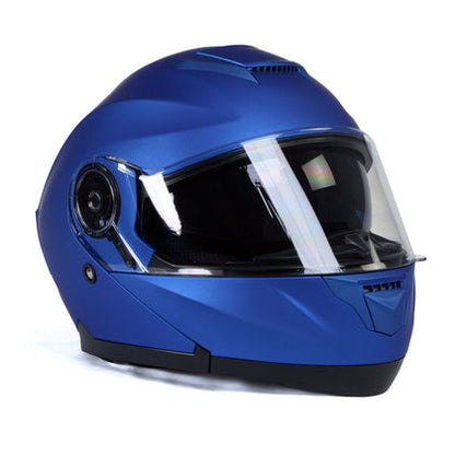 Milwaukee Helmets MPH9818DOT 'Breeze' Blue Advanced Motorcycle Modular Helmet for Men and Women Biker with Drop Down Visor