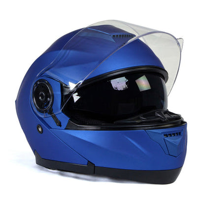 Milwaukee Helmets MPH9818DOT 'Breeze' Blue Advanced Motorcycle Modular Helmet for Men and Women Biker with Drop Down Visor