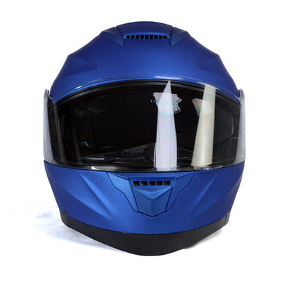 Milwaukee Helmets MPH9818DOT 'Breeze' Blue Advanced Motorcycle Modular Helmet for Men and Women Biker with Drop Down Visor