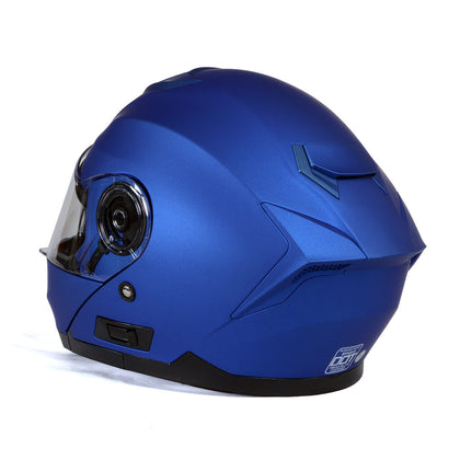 Milwaukee Helmets MPH9818DOT 'Breeze' Blue Advanced Motorcycle Modular Helmet for Men and Women Biker with Drop Down Visor