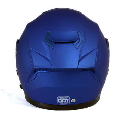 Milwaukee Helmets MPH9818DOT 'Breeze' Blue Advanced Motorcycle Modular Helmet for Men and Women Biker with Drop Down Visor